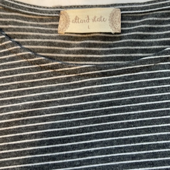 Altar’d State | long sleeve striped ruffled dress Sz L - Picture 5 of 10